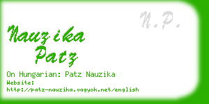 nauzika patz business card